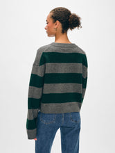 Load image into Gallery viewer, Cashmere Block Striped Crewneck