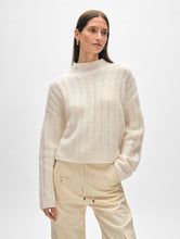 Load image into Gallery viewer, Cashmere Blend Wide Rib Standneck