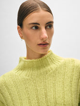 Load image into Gallery viewer, Cashmere Blend Wide Rib Standneck