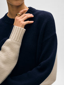 Merino Cashmere Drop Shoulder Crewneck