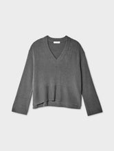 Load image into Gallery viewer, Cashmere Side Slit V Neck