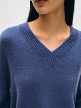 Load image into Gallery viewer, Cashmere Side Slit V Neck