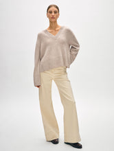 Load image into Gallery viewer, Cashmere Side Slit V Neck