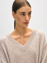 Load image into Gallery viewer, Cashmere Side Slit V Neck