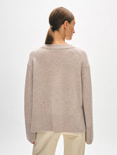 Load image into Gallery viewer, Cashmere Side Slit V Neck