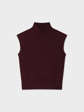 Load image into Gallery viewer, Cashmere Sleeveless Mockneck