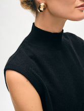 Load image into Gallery viewer, Cashmere Sleeveless Mockneck