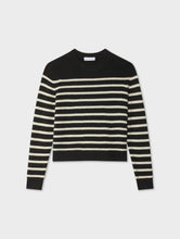 Load image into Gallery viewer, Cashmere Striped Crewneck