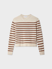 Load image into Gallery viewer, Cashmere Striped Crewneck