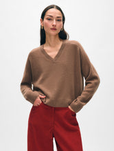 Load image into Gallery viewer, Cashmere Saddle Shoulder V Neck