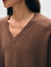 Load image into Gallery viewer, Cashmere Saddle Shoulder V Neck