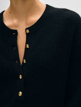 Load image into Gallery viewer, Cashmere Ribbed Gold Button Henley