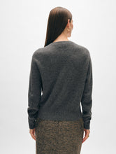 Load image into Gallery viewer, Cashmere Ribbed Gold Button Henley