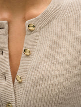 Load image into Gallery viewer, Cashmere Ribbed Gold Button Henley