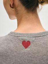 Load image into Gallery viewer, Cashmere Heart Drop Shoulder Sweater