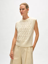 Load image into Gallery viewer, Merino Cashmere Bouclé Cable Vest