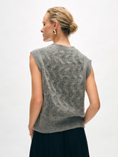 Load image into Gallery viewer, Merino Cashmere Bouclé Cable Vest