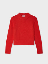 Load image into Gallery viewer, Cashmere Wide Rib Trim Crewneck