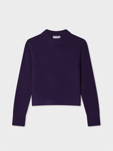 Load image into Gallery viewer, Cashmere Wide Rib Trim Crewneck