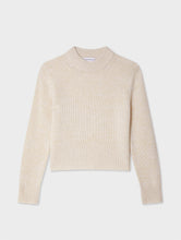 Load image into Gallery viewer, Cashmere Wide Rib Trim Crewneck