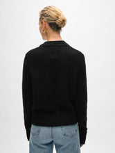 Load image into Gallery viewer, Cashmere Wide Rib Trim Crewneck