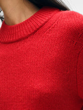 Load image into Gallery viewer, Cashmere Wide Rib Trim Crewneck