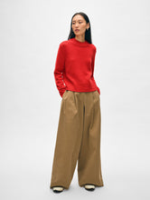 Load image into Gallery viewer, Cashmere Wide Rib Trim Crewneck