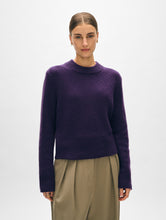 Load image into Gallery viewer, Cashmere Wide Rib Trim Crewneck