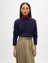 Load image into Gallery viewer, Cashmere Wide Rib Trim Crewneck