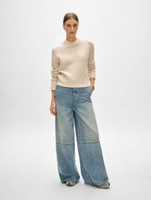 Load image into Gallery viewer, Cashmere Wide Rib Trim Crewneck