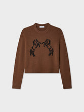 Load image into Gallery viewer, Cashmere Blend Horse Embroidered Crewneck