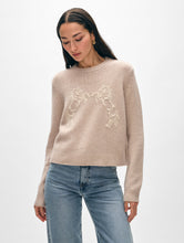 Load image into Gallery viewer, Cashmere Blend Horse Embroidered Crewneck