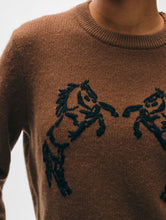 Load image into Gallery viewer, Cashmere Blend Horse Embroidered Crewneck