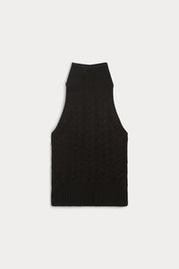 RUNA CABLE KNIT CASHMERE HALTER