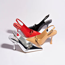 Load image into Gallery viewer, Ines Hi Pump in Scarlet Patent Leather