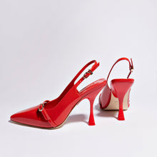 Load image into Gallery viewer, Ines Hi Pump in Scarlet Patent Leather