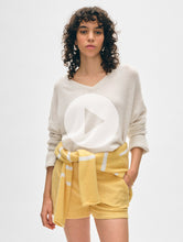 Load image into Gallery viewer, Cashmere Cuffed V Neck