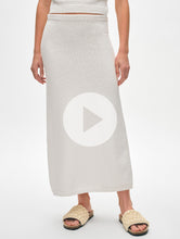 Load image into Gallery viewer, Cotton Slub Side Slit Skirt