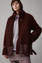 Load image into Gallery viewer, ROSCOE COAT | BURGUNDY SHEARLING