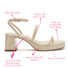 Load image into Gallery viewer, Gio Sandal In Ivory Patent Leather