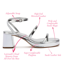 Load image into Gallery viewer, Gio Sandal In Silver Specchio