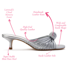 Load image into Gallery viewer, Valerie Mule In Silver Metallic Leather