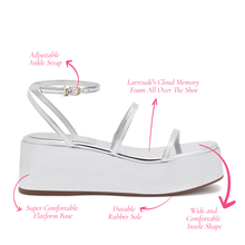 Load image into Gallery viewer, Gio Flatform Sandal In Specchio Silver