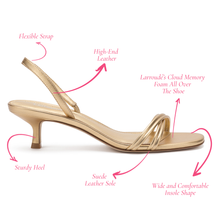 Load image into Gallery viewer, Mini Annie Sandal In Gold Metallic Leather