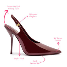 Load image into Gallery viewer, Larroudé x Altuzarra Pump In Burgundy Patent Leather