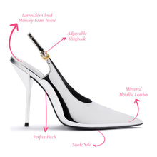 Load image into Gallery viewer, Larroudé x Altuzarra Pump In Silver Specchio