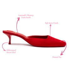 Load image into Gallery viewer, Amal Mule In Cherry Satin