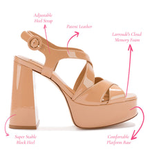 Load image into Gallery viewer, Bee Sandal In Tan Patent Leather