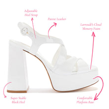 Load image into Gallery viewer, Bee Sandal In White Patent Leather