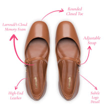 Load image into Gallery viewer, Blair Ballet Flat In Caramel Leather